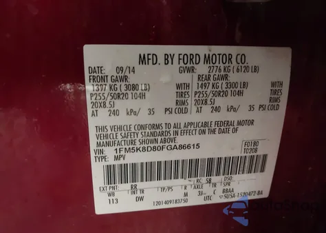 2015 Ford Explorer Xlt z USA, uszkodzony, nr VIN 1FM5K8D80FGA86615